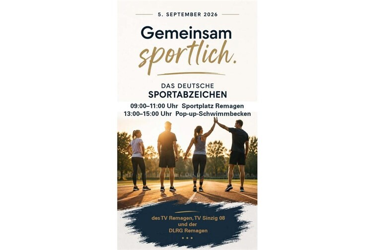 Sportabzeichenabnahme in Sinzig am 4. September und in Remagen am 5. September
