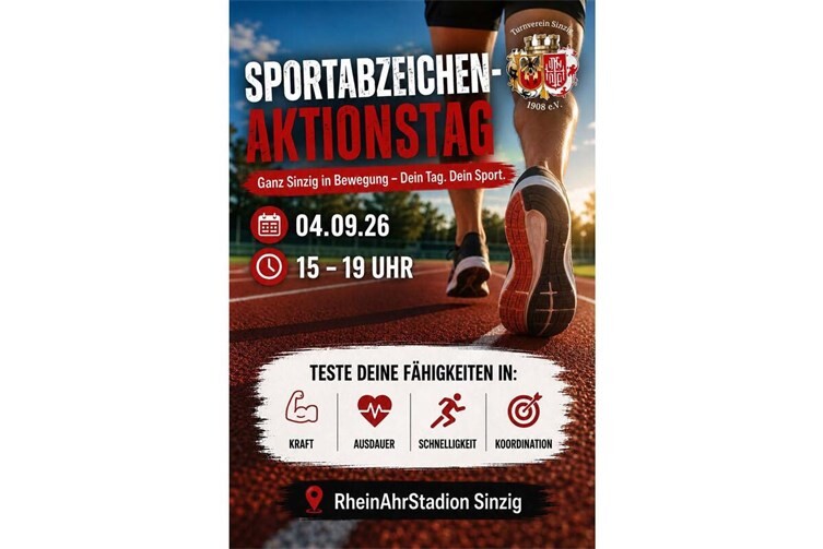 Sportabzeichenabnahme in Sinzig am 4. September und in Remagen am 5. September