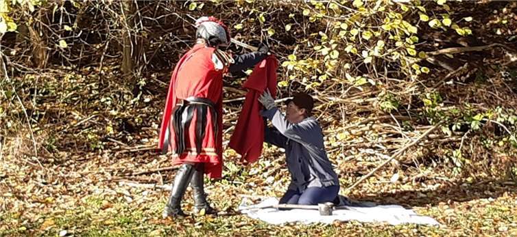 St. Martin überlegte nicht lange und schenkte dem Bettler seinen halben Mantel.Foto: privat