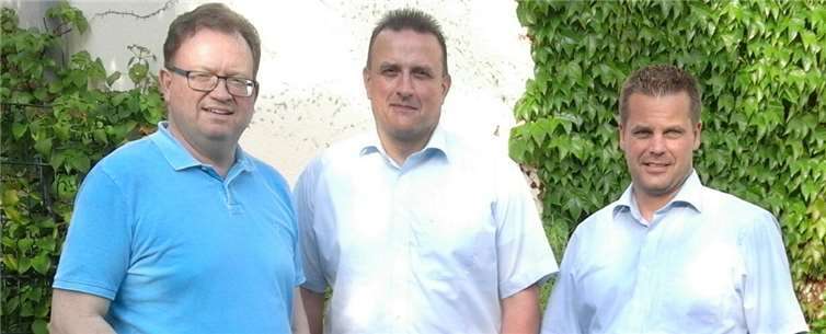 Stabwechsel bei der CDU-Ratsfraktion Plaidt (von links): Georg Moesta, Peter Wilkes und Stefan Bernstädt.G. Arleth
