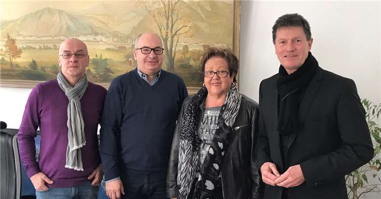 Stadtbürgermeister Berny Abt; 1. Beigeordneter der Stadt Frank Ackermann; Verbandsgemeindebeigeordnete Gisela Bertram; Detlev Pilger, Wahlkreisabgeordneter der SPD. Privat