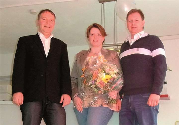 Stadtbürgermeister Thomas Vis gratulierte Nicole und Marcus Berenheuser.privat