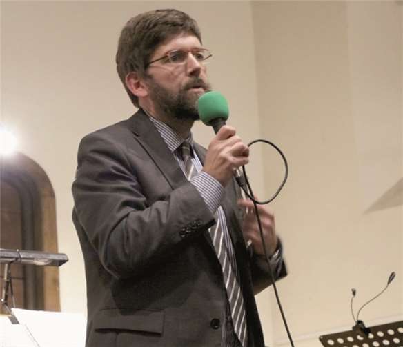 Stadtbürgermeister Wolfgang Lambertz wünschte allen Gästen zu Beginn des Neujahrskonzertes alles Gute für 2014.