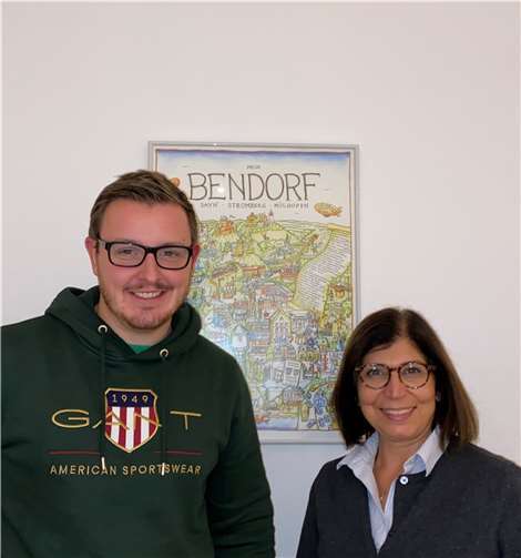 Stadtratsmitglied Dominik Pretz mit der Beigeordneten Zeynep Begen.  Foto: SPD-Ortsverein Bendorf