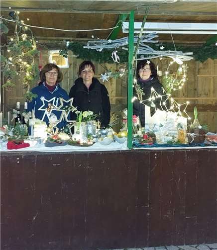 Stand beim Weihnachtsmarkt in Langenfeld.  Foto: privat
