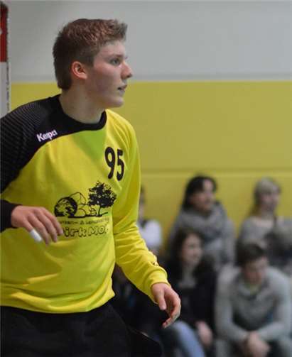 Stand felsenfest zwischen den Pfosten: Torwart Florian Löcher. Anke Bous