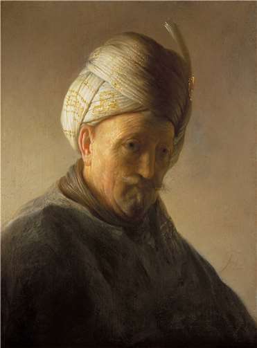Star der Ausstellung: Rembrandt-Gemälde „Büste eines alten Mannes mit Turban“,1627-28.  Foto: The Kremer Collection