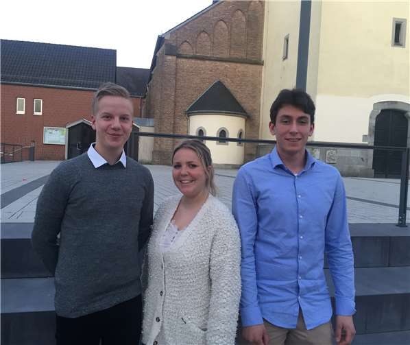 Starkes Team: Der neue JU-Vorsitzende Maxim Sehan (rechts) mit seinem Stellvertreter Jonathan Klein und der Kreisvorsitzenden Angelina Keuter.