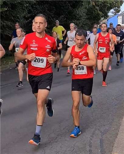 Start der 5000 m in Ochtendung: Heiko Herrmann – Markus Schmitt – Dietmar Krämer.