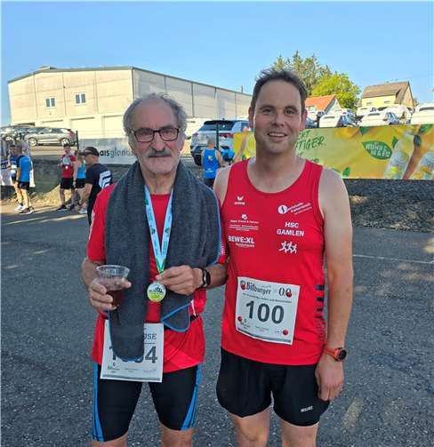 Start in Pronsfeld : Dietmar Krämer /10 km und Rainer Hohl 5 km Walking.