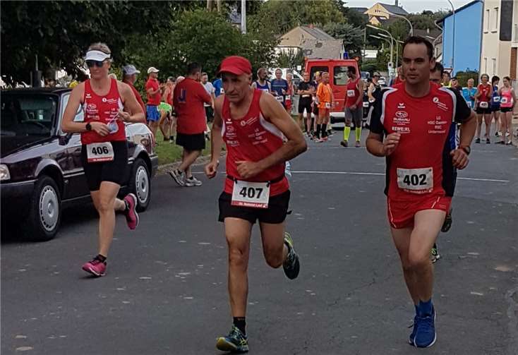 Start über 10.000 m – Rita Schopp-Robert Gotto und Dietmar Krämer