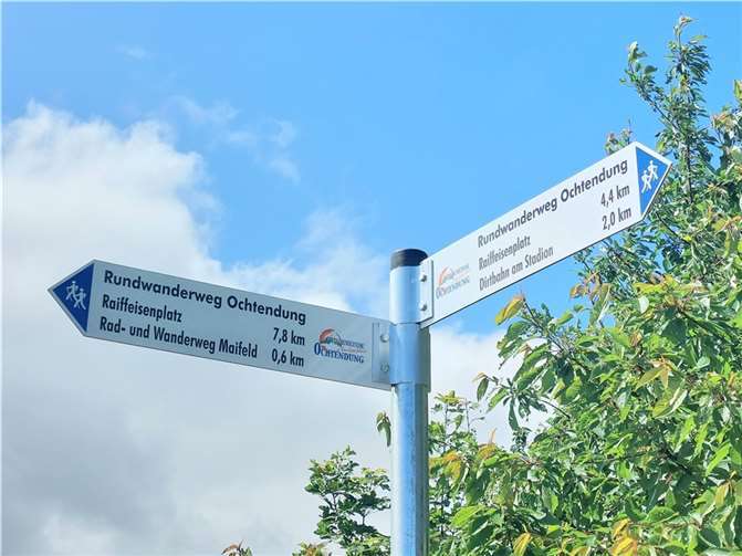 Startpunkt und zentraler Anlaufpunkt des Rundwanderwegs Ochtendung sind beschildert.  Foto: OG Ochtendung
