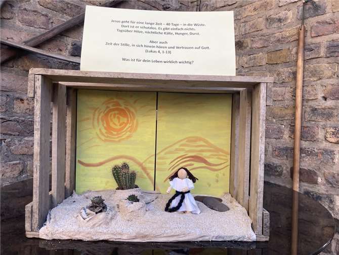 Station „Jesus geht in die Wüste von Ellen Maur.  Foto: Ellen Maur