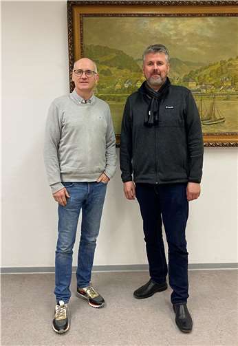 Heiko Glätzner ist Ortsbürgermeisterkandidat Stefan Haardt (l.) mit Heiko Glätzner Foto: CDU Leubsdorf