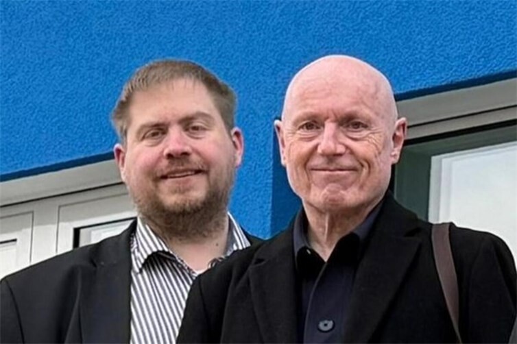 Stefan Thoma (links ) kennt den Kreis Ahrweiler schon aus seiner Zeit als Landtagsabgeordneter, hier bei einem Besuch auf Einladung von Ulrich van Bebber Anfang des Jahres.