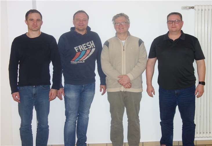 Stehen weitere zwei Jahre an der Spitze der Judoabteilung und freuen sich über das einstimmige Votum der Mitglieder: (V.l.) Thomas Höfer , Mike Daniel, Uwe Schlaus und Udo Volk. Foto: privat