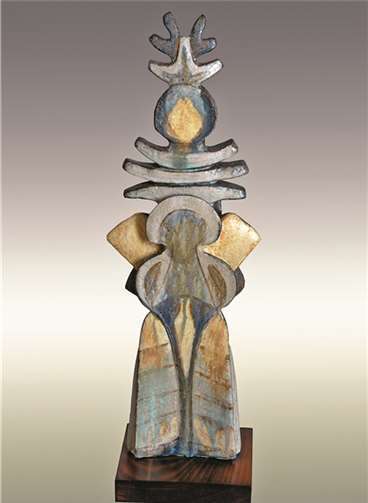 Stele „Signal“ von Gisela Schmidt-Reuther, 1974, Keramik, StadtGalerie Neuwied.privat