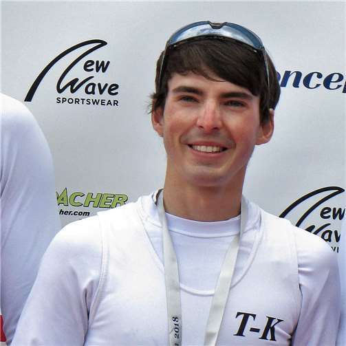 Steuermann Jonas Wiesen im zweiten DRV-Achter in Boston und Basel platziert. privat