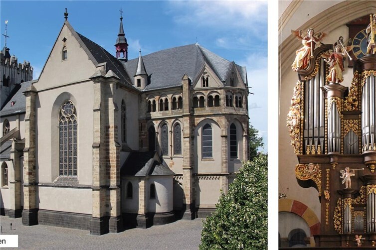Stiftskirche in Münstermaifeld mit Orgelempore.