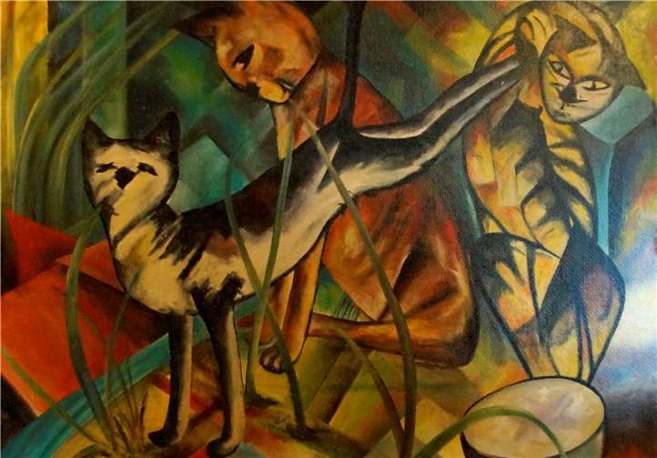 Stilisierte Frauengestalten.