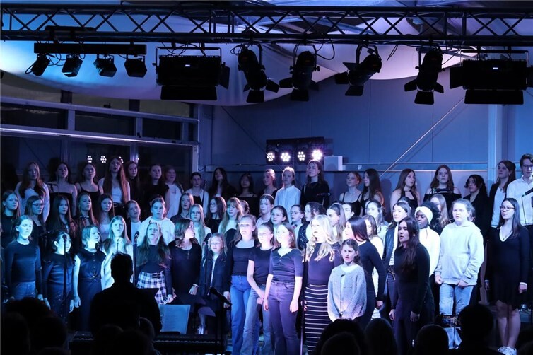 Stimmgewaltig und emotional – die Sängerinnen und Sänger der Vocal Night am Are-Gymnasium
