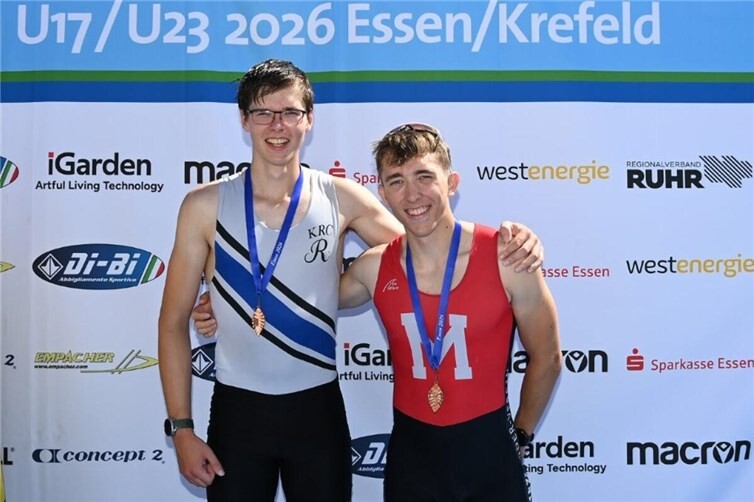 Stolz auf dem Podium und Bronze geholt v.l. Jakob Balczun und Felix Alexy
