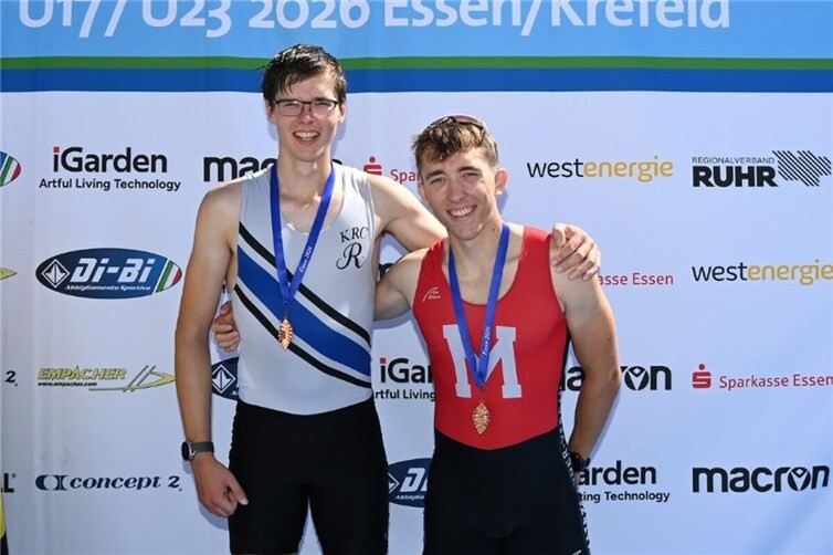 Stolz auf dem Podium und Bronze geholt v.l. Jakob Balczun und Felix Alexy.
