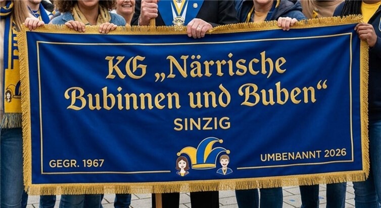 Stolz wurde am 1. April die Vereinsfahne der Öffentlichkeit präsentiert. Foto: privat