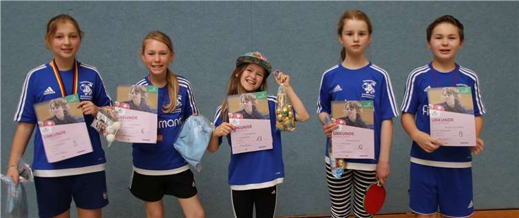 Stolz zeigen die Kinder der Klasse Neun bis Zehn Jahre ihre Urkunden. privat