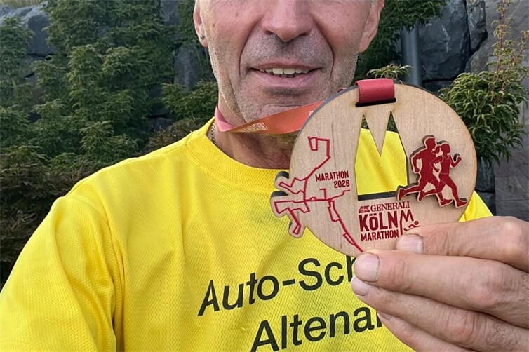 Stolzer Finisher:                Peter Schmitz vom SV Blau-Gelb Dernau