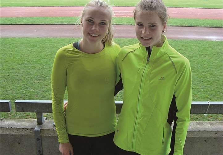 Strahlende Gesichter über die erfüllte DM-Norm: Tokessa Zinn (links) und Jolina Krämer.privat