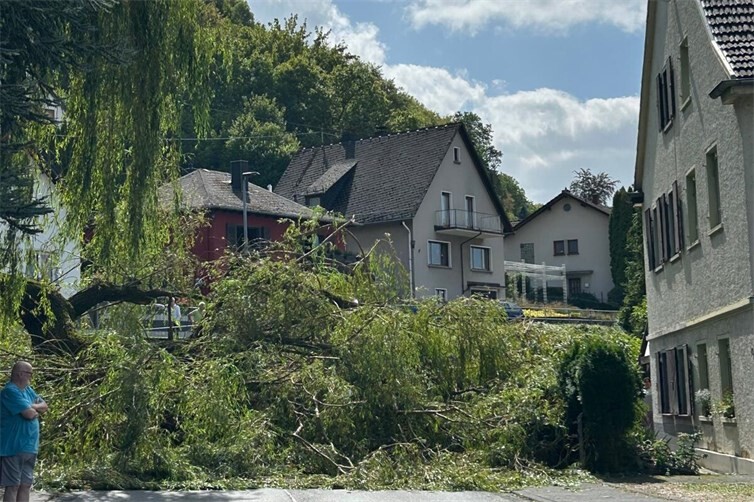 Strasse Ronigerweg blockiert