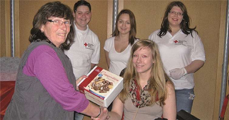 Süße Anerkennung: (V.l.) Marlene Kohlbecher-Diele, Joel Cattaux, Anna Stadtfeld, Alina Carmen Netz und Christina Prediger. privat