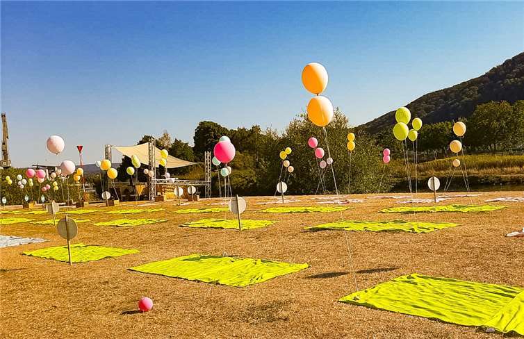 „Sunset Vibes“ vor den ersten Besuchern Foto: Simon Wissing