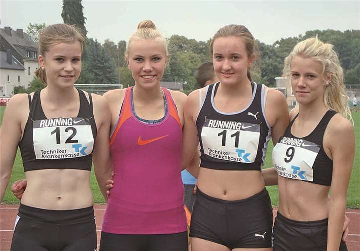 Super Leistungen vollbrachten (v.li.): Jolina Krämer, Tokessa Zinn, Sarah Gilles und Majtie Kolberg. privat