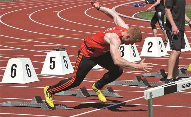 Sven Bandus beim letzten Test vor dem Sprint über 100m.privat