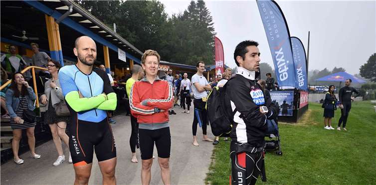 Sven Dau (links) im Belman-Triathlon.Lauftreff Puderbach