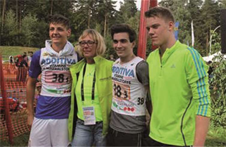 Sven Jannick Broszeit, SGi Raubach (v.l.), Landesreferentin RSB Betina Brückmann, Michael Adams, SGi Raubach, Timo Zinn Lindlar. privat