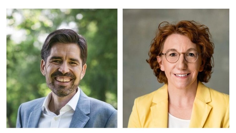 Sven Teuber (MdL und Staatsminister) und Susanne Müller (MdL).  Foto: Büro Susanne Müller, MdL