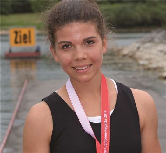 Svenja Klee gewann sicher das Abteilungsrennen im Einer und kam im ersten gesetzten Lauf auf den dritten Rang. privat