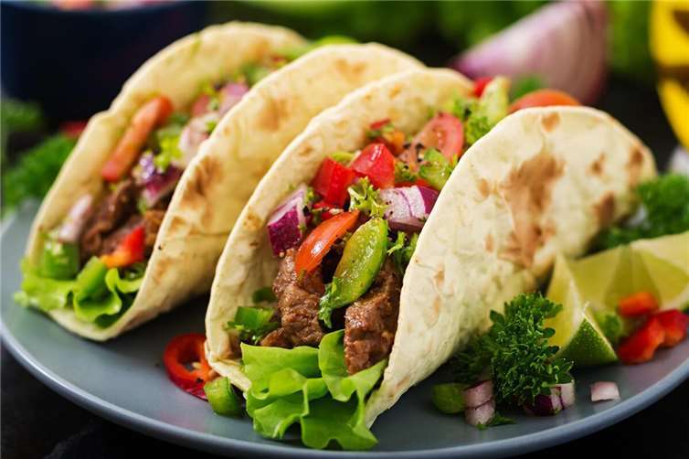 Bunte Rindfleisch-Tacos - Klassiker der mexikanischen Küche Symbolbild.Foto: Pixabay