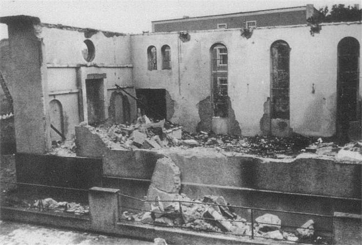 Synagoge in Andernach nach der Zerstörung am 9. November 1938.Privat