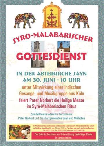 Syro-Malabarischer Ritus im Gottesdienst in Sayn. -PS