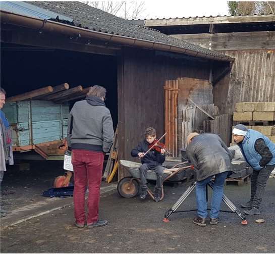 Szenenfoto beim Dreh in Stebach. Fotos: Christoph Weyer
