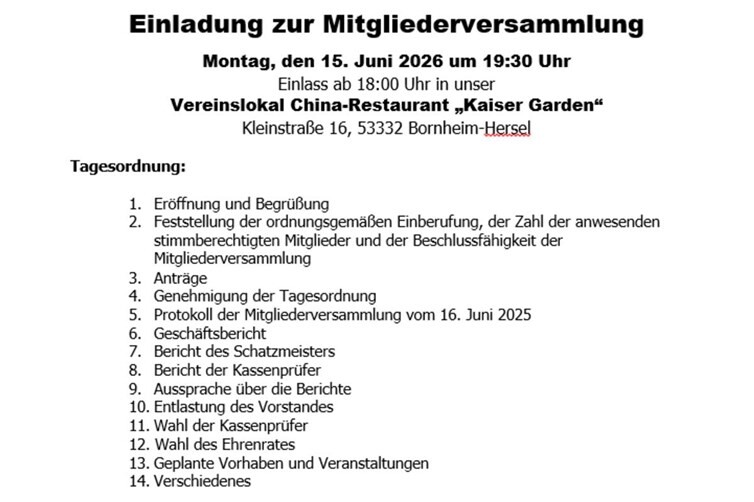 Tagesordnung