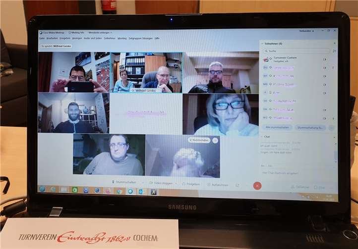 Tagte zum ersten Mal in der seiner 158-jährigen Geschichte digital: Der Vorstand des TV Cochem.Quelle: TV Cochem
