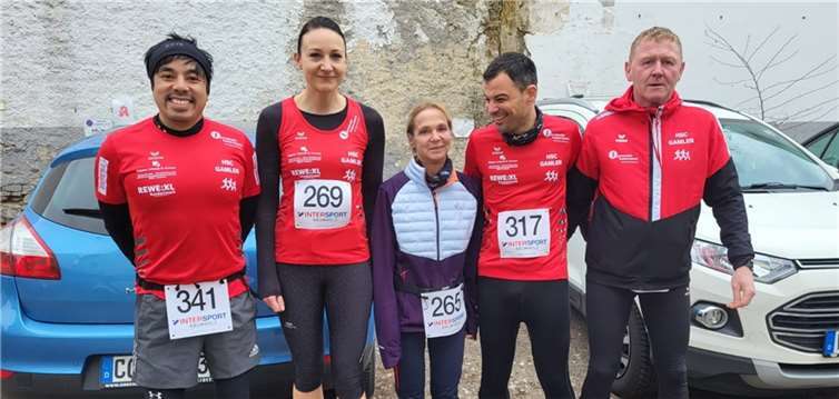 Team beim Rhein-Lahn-Volkslauf in Koblenz-Horchheim.