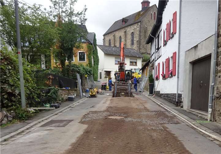Teilerneuerung der Kanalisation in Roes.Quellen: VG Kaisersesch