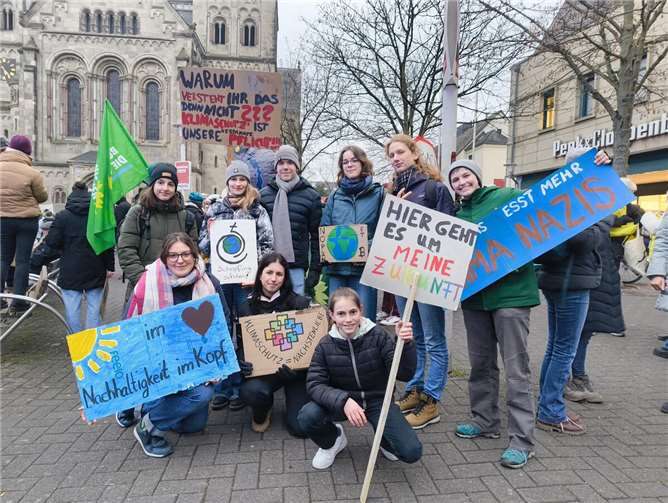 Teilnahme der Evangelischen Jugend Westerwald (EJWW) bei der Klimademo in Koblenz.  Foto: Lina Ruhfus-Hartmann