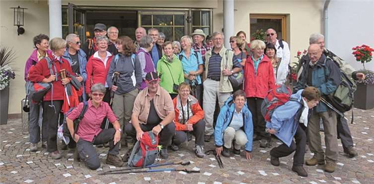 Teilnehmer auch vom TVV bei der Wanderfreizeit des Turnverbandes Mittelrhein in Südtirol. privat